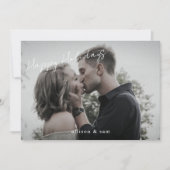 フォト白黒文字ハッピーホリデイズ シーズンカード (正面)