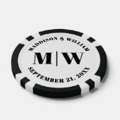 フォト白黒結婚式の引き出物 ポーカーチップ (シングル)