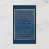 フォト祈りの言葉カード生命の記念お祝い 名刺 (裏面)