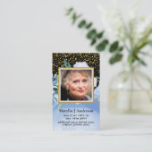 フォト祈りの言葉カード生命の記念お祝い 名刺 (スタンド正面)