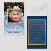 フォト祈りの言葉カード生命の記念お祝い 名刺 (正面/裏面)