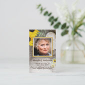 フォト祈りの言葉カード生命の記念お祝い 名刺 (スタンド正面)