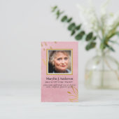 フォト祈りの言葉カード生命の記念お祝い 名刺 (スタンド正面)