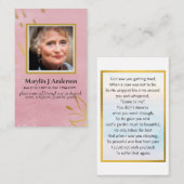 フォト祈りの言葉カード生命の記念お祝い 名刺 (正面/裏面)