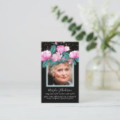 フォト祈りの言葉カード生命の記念お祝い 名刺 (スタンド正面)