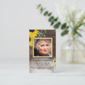フォト祈りの言葉カード生命の記念お祝い 名刺 (スタンド正面)