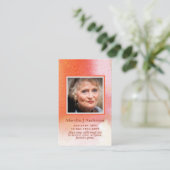 フォト祈りの言葉カード生命の記念お祝い 名刺 (スタンド正面)