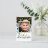 フォト祈りの言葉カード生命の記念お祝い 名刺 (スタンド正面)