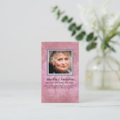 フォト祈りの言葉カード生命の記念お祝い 名刺 (スタンド正面)