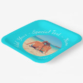 フォト紙のプレートとカスタム文字と色 ペーパープレート (傾斜あり)