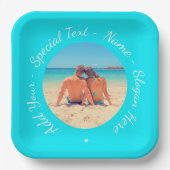 フォト紙のプレートとカスタム文字と色 ペーパープレート (正面)