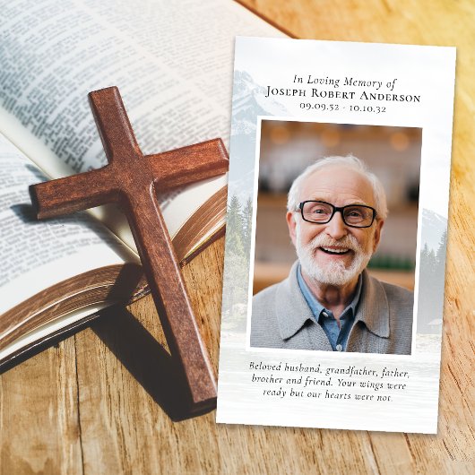 フォト素晴らしアウトドアリバーメモリアル祈りの言葉カード