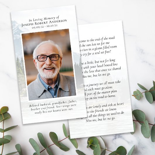 フォト素晴らしアウトドアリバーメモリアル祈りの言葉カード