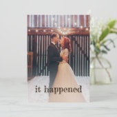 フォト素朴たった今結婚しましたボホ披露宴 招待状 (スタンド正面)