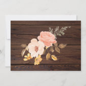 フォト素朴サンキューカード桃バラ サンキューカード (裏面)