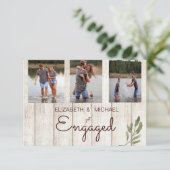 フォト素朴シンプル婚約ウッドモダン セーブザデート (スタンド正面)