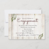 フォト素朴シンプル婚約ウッドモダン セーブザデート (裏面)