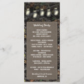 フォト素朴メイソンジャー迷彩柄結婚式 プログラム (裏面)