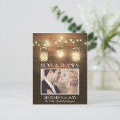 フォト素朴メイソンJARサンキューカードはがき ポストカード (スタンド正面)