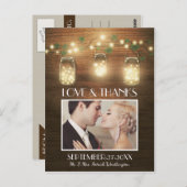 フォト素朴メイソンJARサンキューカードはがき ポストカード (正面/裏面)