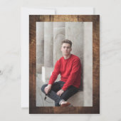 フォト素朴卒業パーティー招待状 案内状 (裏面)