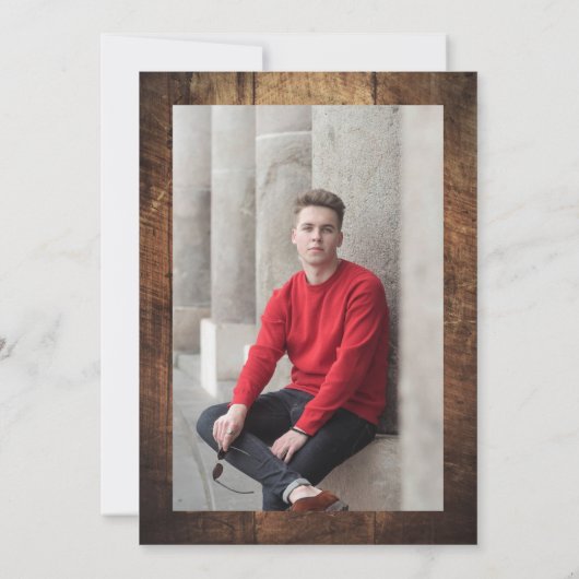 フォト素朴卒業パーティー招待状 案内状 (裏面)