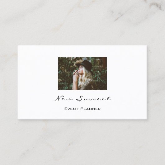 フォト結婚イベントプランナーの白のみ 名刺 (正面)