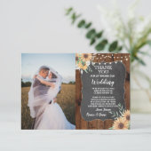 フォト結婚サンキューカード婚約ひまわり 招待状 (スタンド正面)