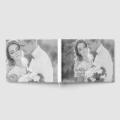 フォト結婚ズゲストブック – ホワイト文字オーバーレイ ゲストブック (全面)