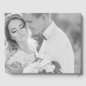 フォト結婚ズゲストブック – ホワイト文字オーバーレイ ゲストブック (裏面)