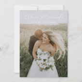 フォト結婚タイポグラフィ発エレガント表Ver 招待状 (正面)