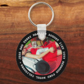 フォト結婚式の引き出物の文字ギフトは$4 キーホルダー (正面)