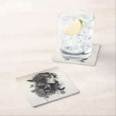 フォト結婚式の引き出物Sの後に幸せに応援 スクエアペーパーコースター (インサイチュ)