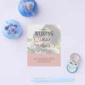 フォト結婚式招待状オーバーレイ文字LeahG BUDGET チラシ (シングル)