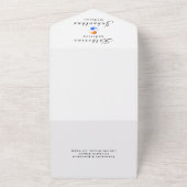 フォト結婚式招待状ツイン結婚フレームテーマ- オールインワン招待状 (外側)