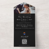 フォト結婚式招待状ツイン結婚フレームテーマ- オールインワン招待状 (内側)