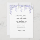 フォト結婚式招待状パープルウィステリア セーブザデート (裏面)