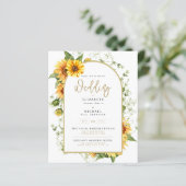 フォト結婚式招待状ヒマワリ (スタンド正面)