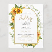 フォト結婚式招待状ヒマワリ (正面)
