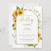 フォト結婚式招待状ヒマワリ 招待状 (正面)