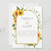 フォト結婚式招待状ヒマワリ 招待状 (正面)