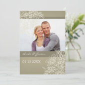 フォト結婚式招待状ヴィンテージフローラ 招待状 (スタンド正面)