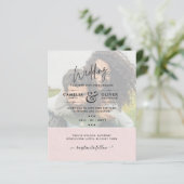 フォト結婚式招待状予算オーバーレイ文字LeahG (スタンド正面)