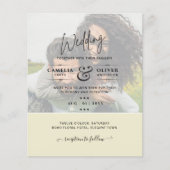 フォト結婚式招待状予算オーバーレイ文字LeahG (正面)