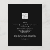 フォト結婚式招待状予算オーバーレイ文字LeahG チラシ (裏面)