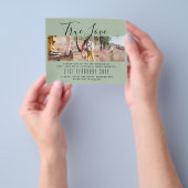 フォト結婚式招待状婚約ブライダルシャワー チラシ (手)