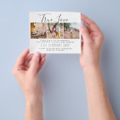 フォト結婚式招待状婚約ブライダルシャワー チラシ (手)