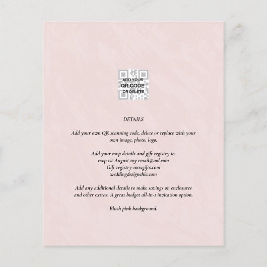 フォト結婚式招待状婚約日付の保存 (裏面)