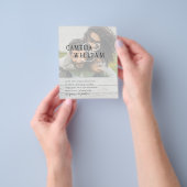 フォト結婚式招待状婚約日付の保存 チラシ (手)