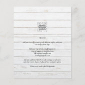 フォト結婚式招待状婚約日付の保存 チラシ (裏面)